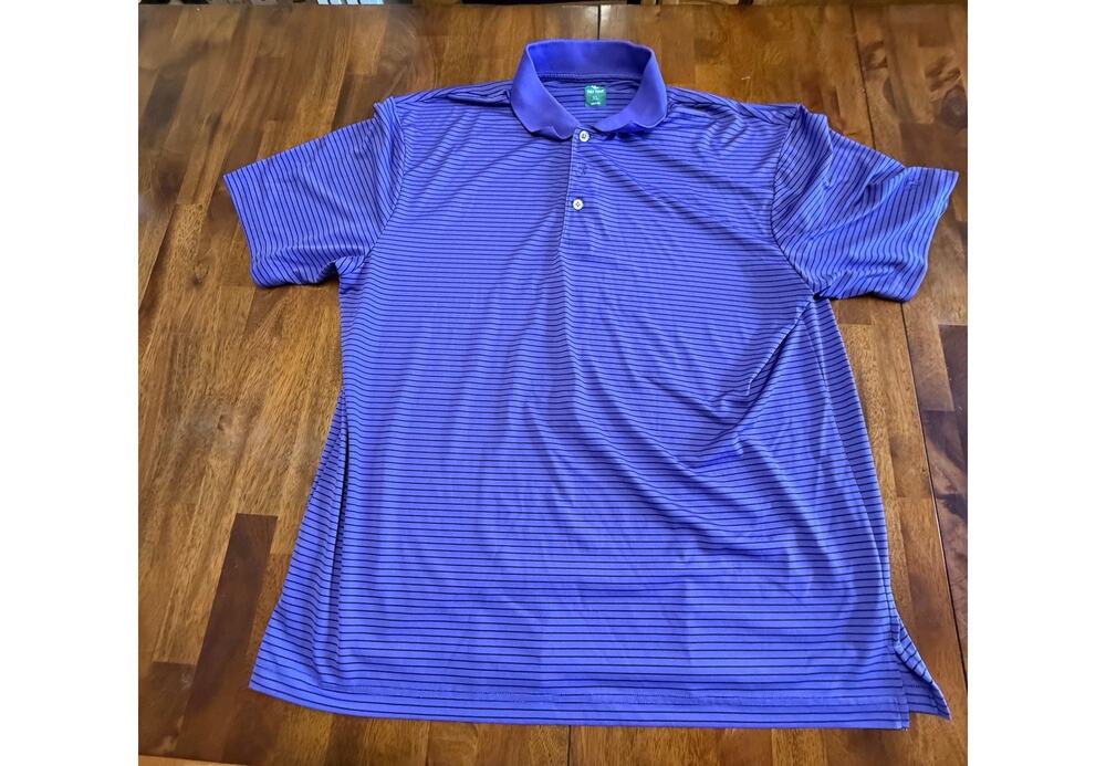 Pro Tour Mens XL Purple Striped Golf Polo Shirt Short Sleeve Performance